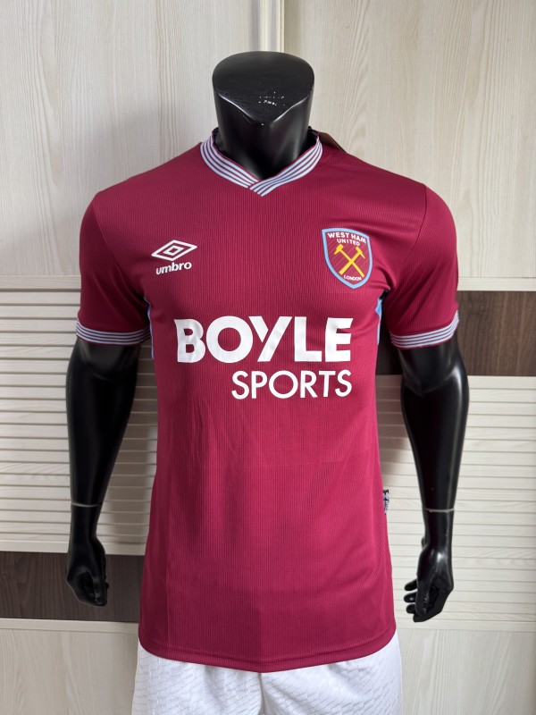 25-26 West Ham Home Player Version Soccer Jersey