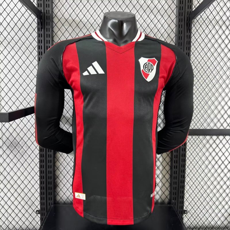 25-26 River Away Player Version Long Sleeve Soccer Jersey