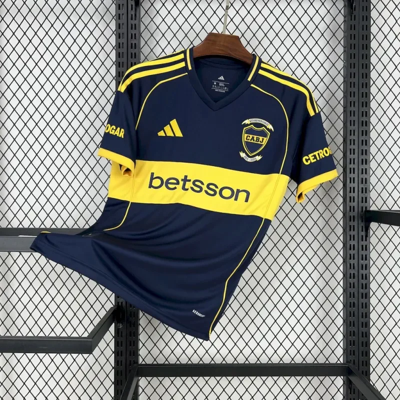 25-26 Boca Home Fans Soccer Jersey（正面带广告）