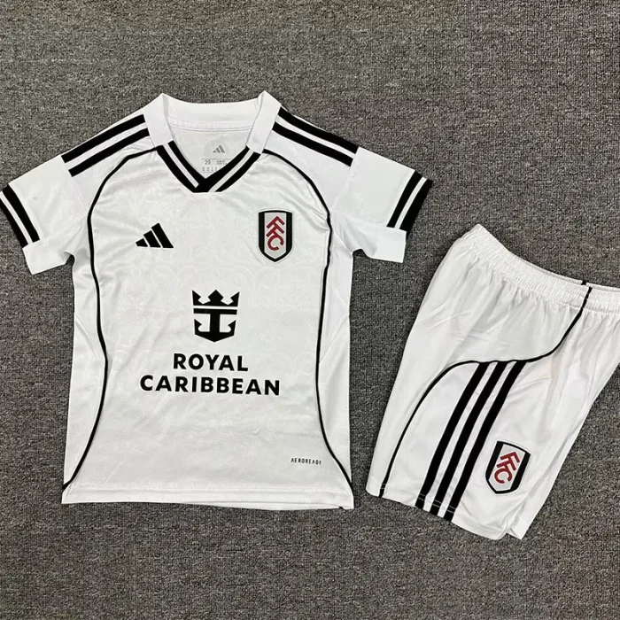 25-26 Fulham Home Kids Soccer Jersey