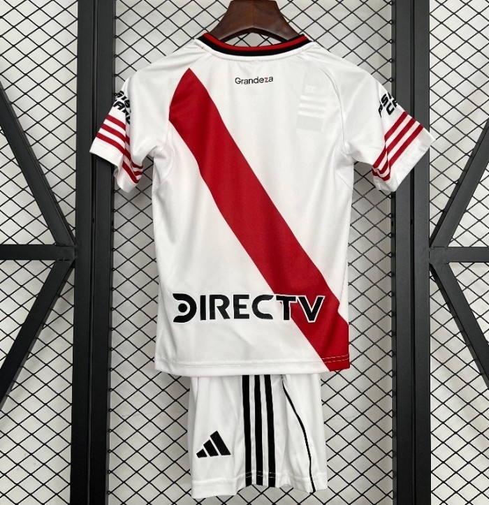 25-26 River Plate Home Kids Soccer Jersey