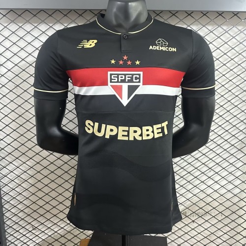 25-26 Sao Paulo Black Special Edition Player Version Soccer Jersey