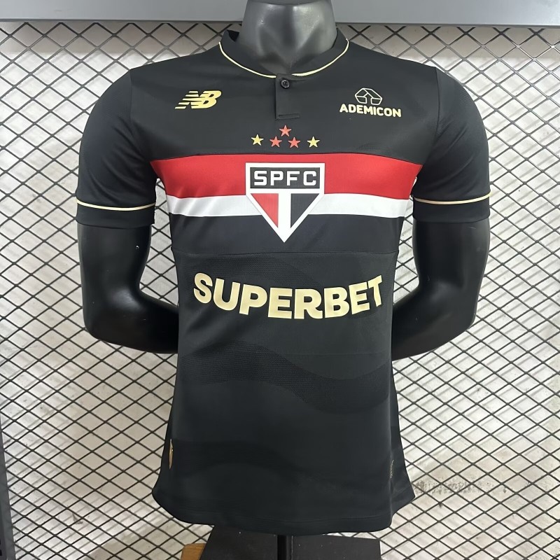 25-26 Sao Paulo Black Special Edition Player Version Soccer Jersey