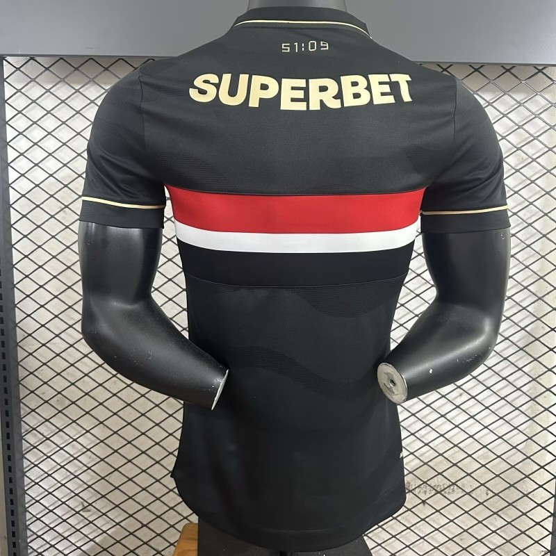 25-26 Sao Paulo Black Special Edition Player Version Soccer Jersey