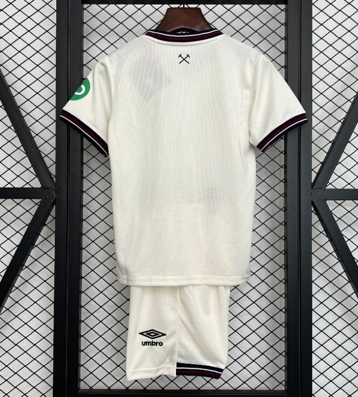 25-26 West Ham Away Kids Soccer Jersey