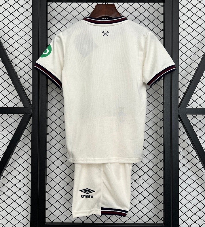 25-26 West Ham Away Kids Soccer Jersey