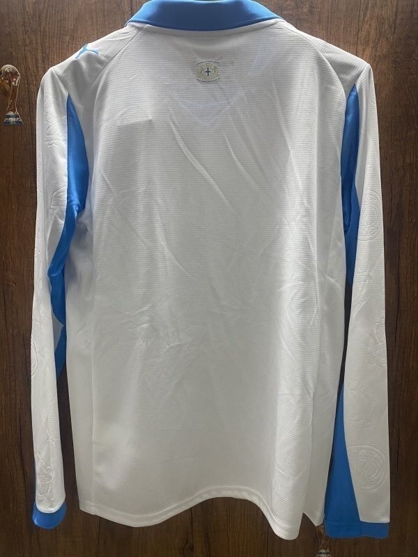 25-26 Marseille Home Long Sleeves Soccer Jersey