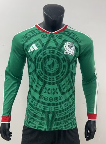 26-27 Mexico Home Long Sleeve Player Version Soccer Jersey (长袖球员)