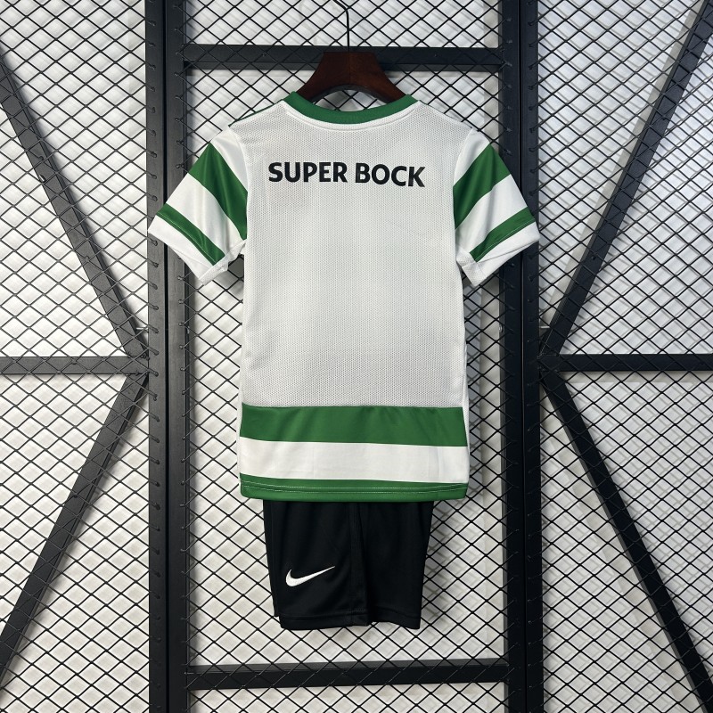 25-26 Lisbon Home Kids Soccer Jersey