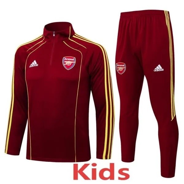 25-26 ARS Red Retro Kids Half Pull Tracksuit (童装)(半拉链)