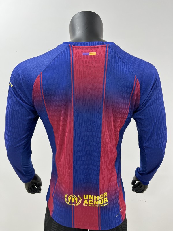 25-26 BAR Home Long Sleeve Player Version Soccer Jersey (长袖球员)