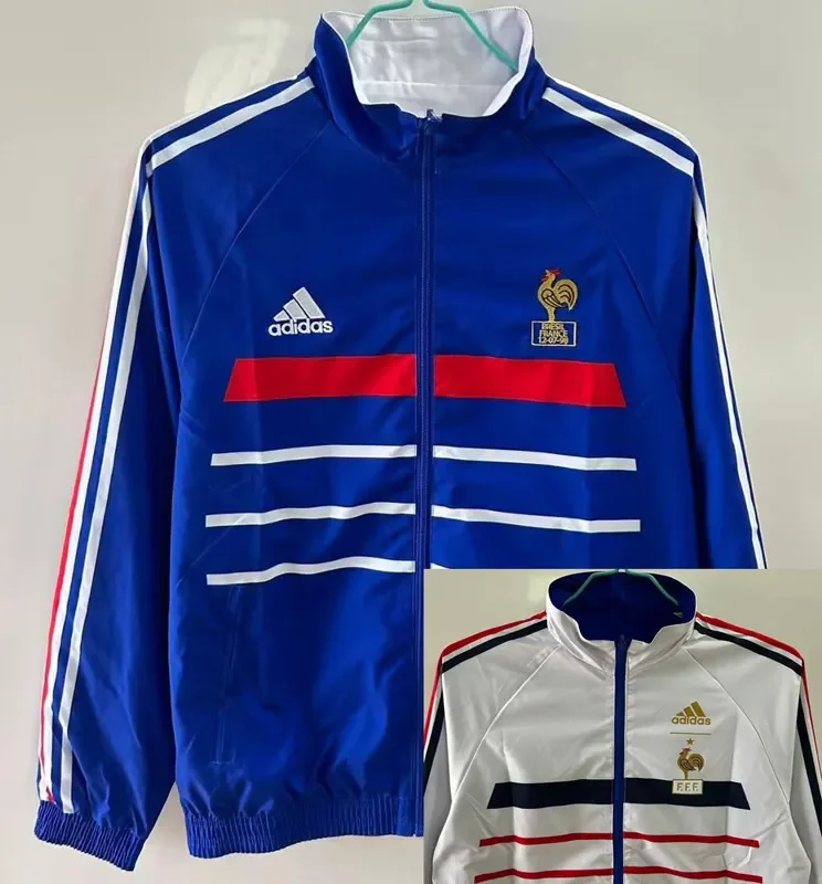 1998 France Blue & White Double Sided Windbreaker (双面风衣)