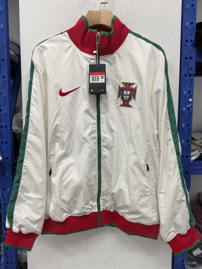 25-26 Portugal White Windbreaker