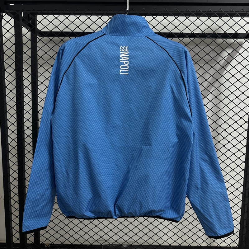 25-26 Napoli Blue Windbreaker Soccer Jersey