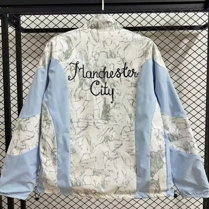 25-26 Man City Blue & White Double Sided Windbreaker(双面风衣）