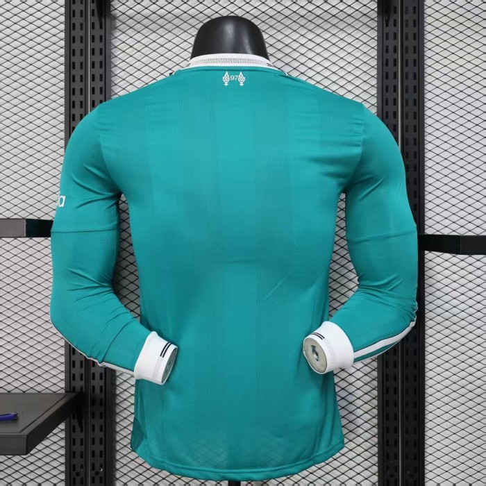 25-26 LIV Second Away Player Version Long Sleeves Soccer Jersey