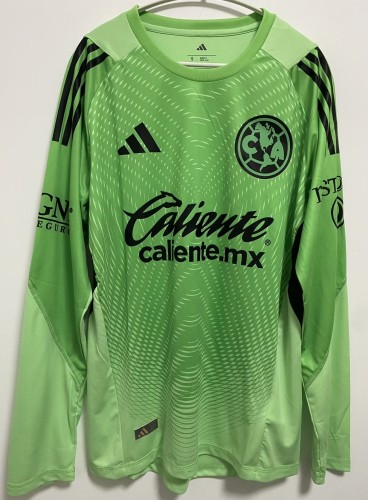 25-26 Club America Green Goalkeeper Long Sleeve Soccer Jersey (长袖)