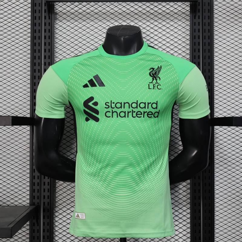 25-26 LIV Green Goalkeeper Player Version Soccer Jersey