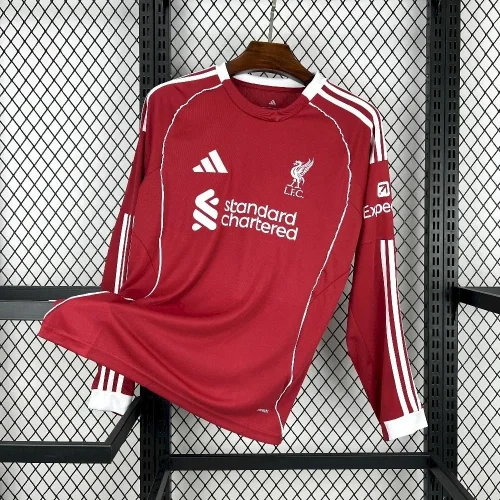 25-26 LIV Home Fans Long Sleeve Soccer Jersey