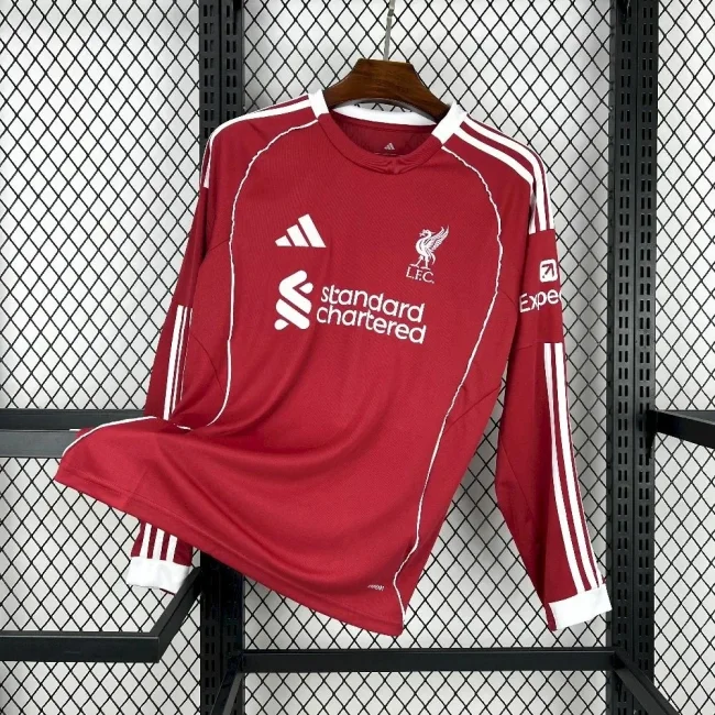 25-26 LIV Home Fans Long Sleeve Soccer Jersey