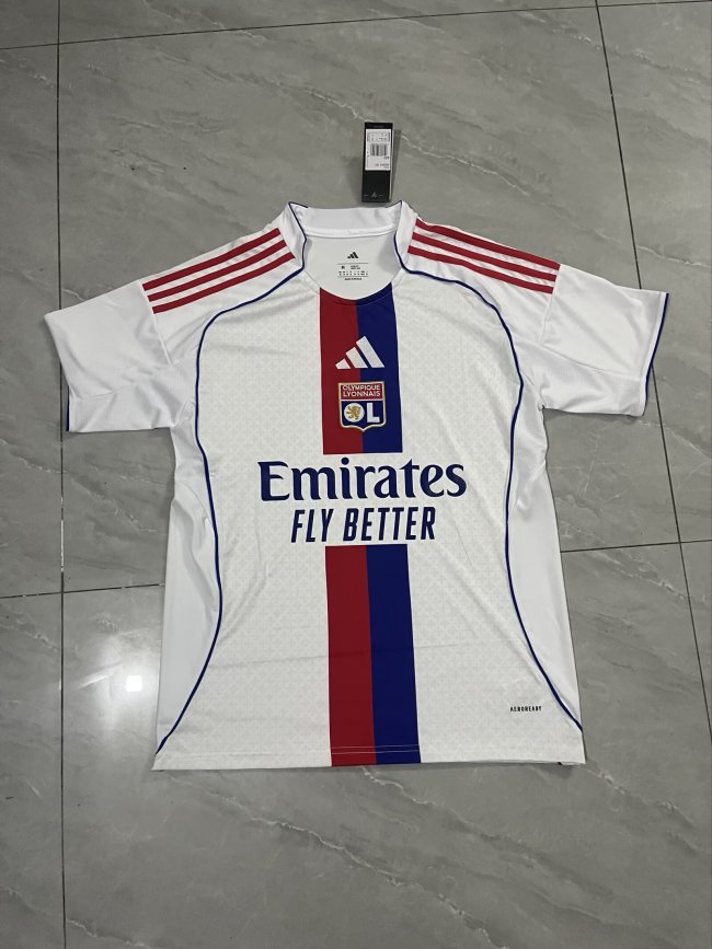 25-26 Lyon Home Fans Soccer Jersey