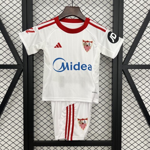 25-26 Sevilla Home Kids Soccer Jersey