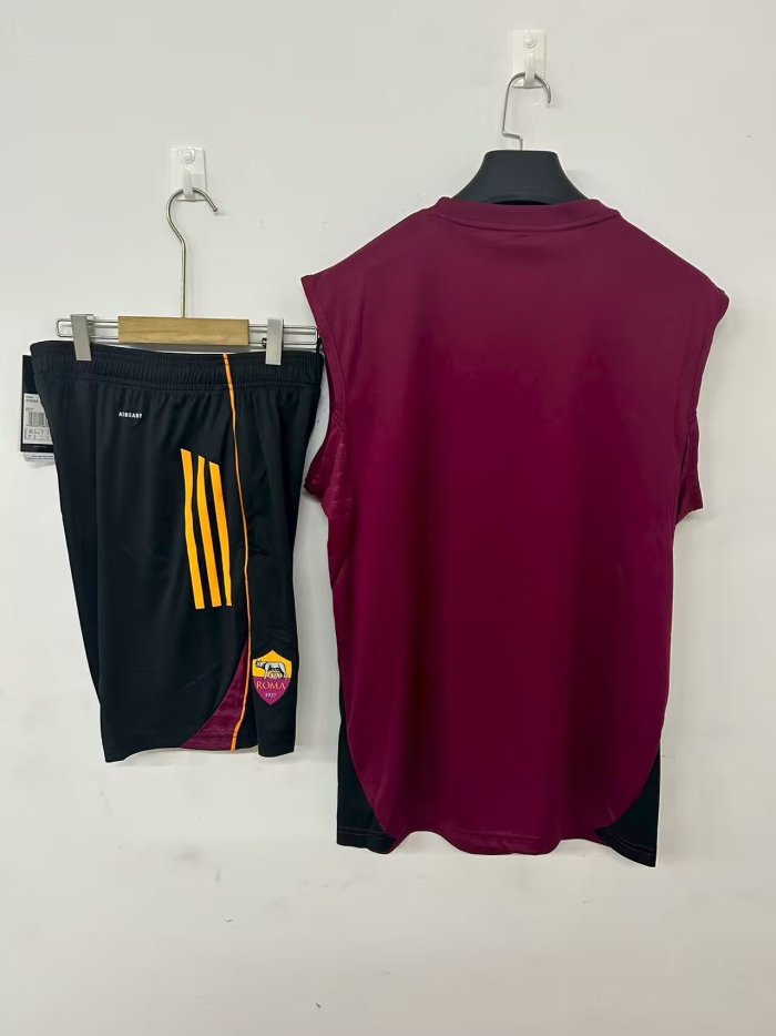 25-26 Roma Burgundy Tank top and shorts suit