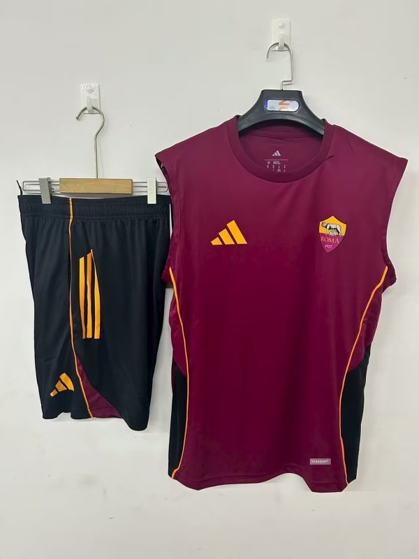 25-26 Roma Burgundy Tank top and shorts suit