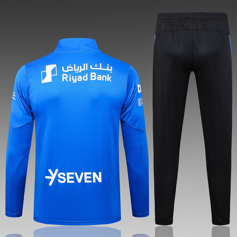 25-26 Al-Hilal Blue Half Pull Tracksuit (半拉链)