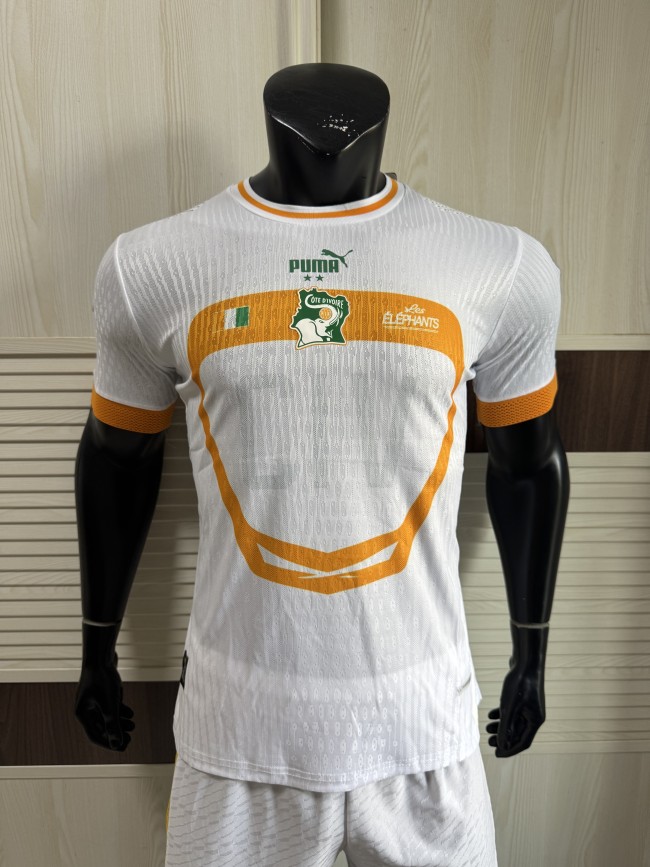 25-26 Ivory Coast White Player Version Soccer Jersey