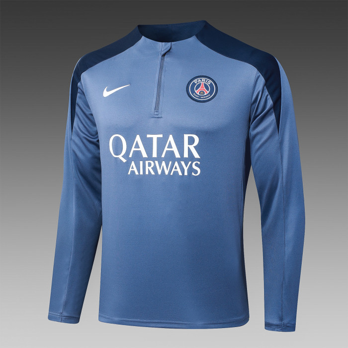 25-26 PSG Grey Half Pull Tracksuit (半拉链)