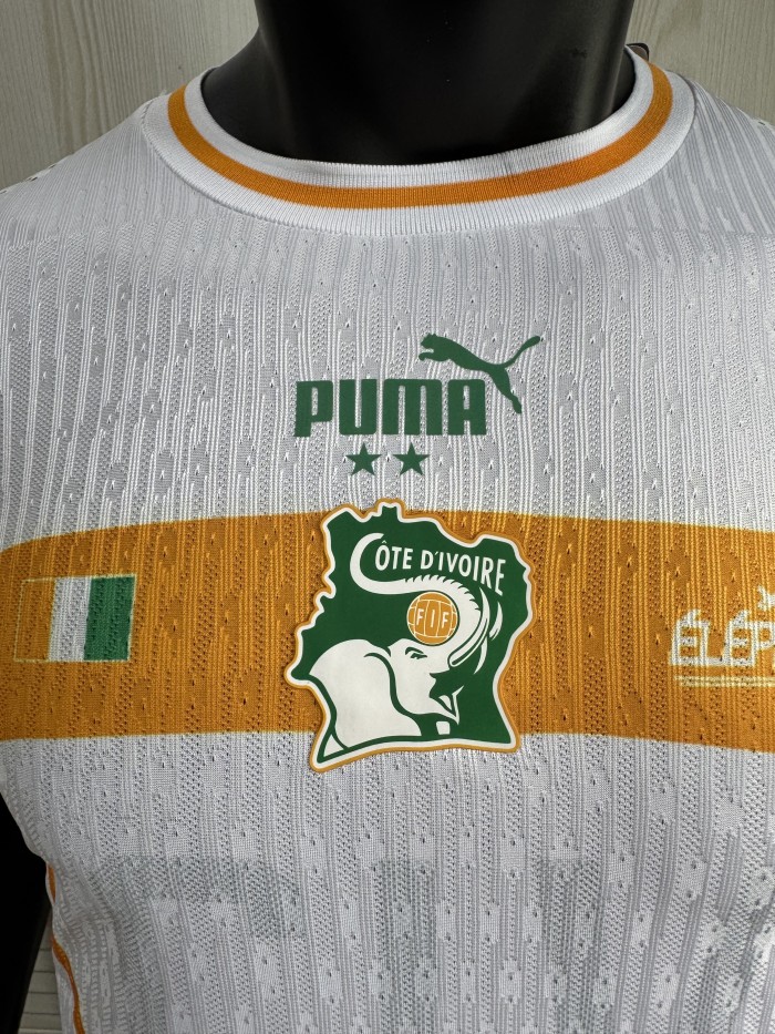 25-26 Ivory Coast White Player Version Soccer Jersey
