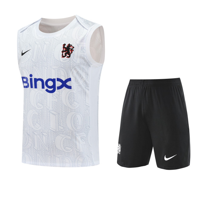 25-26 CHE White Tank top and shorts suit