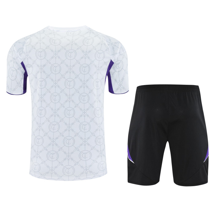 25-26 RMA White Purple Training Short Suit