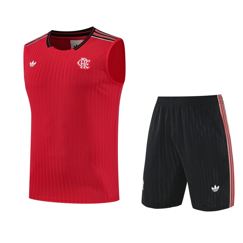 25-26 Flamengo Red Tank top and shorts suit