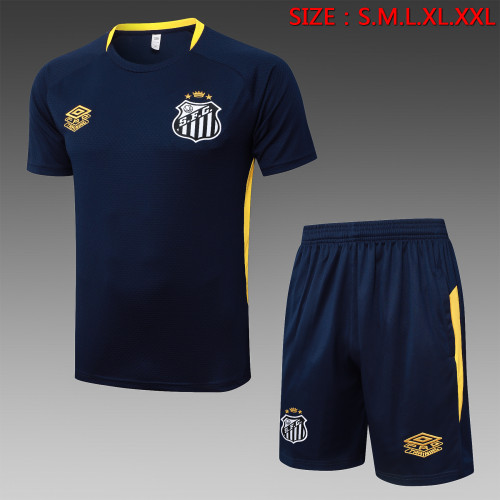 25-26 Santos Dark Blue Training Short Suit