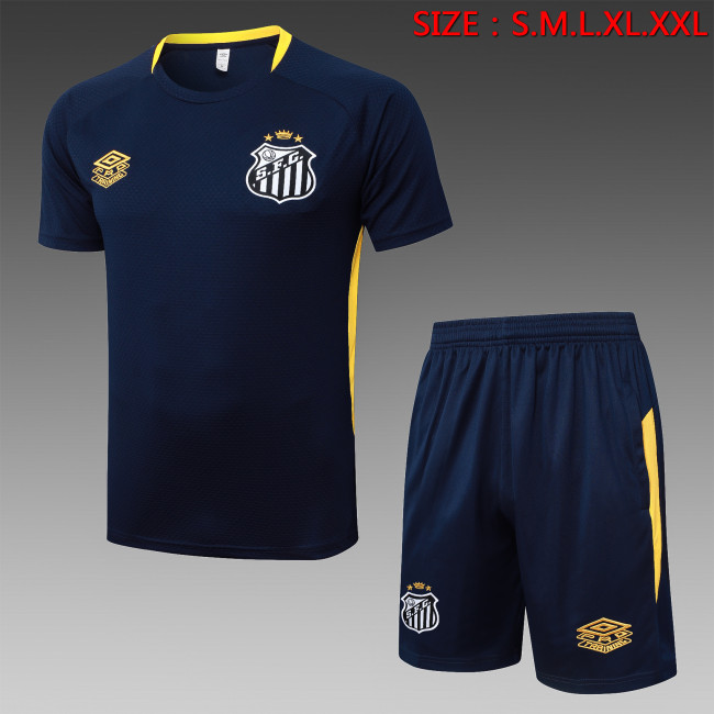 25-26 Santos Dark Blue Training Short Suit