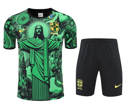 25-26 Brazil Green Training Short Suit