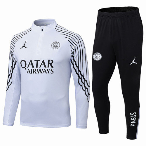 25-26 PSG White Half Pull Tracksuit (半拉链)