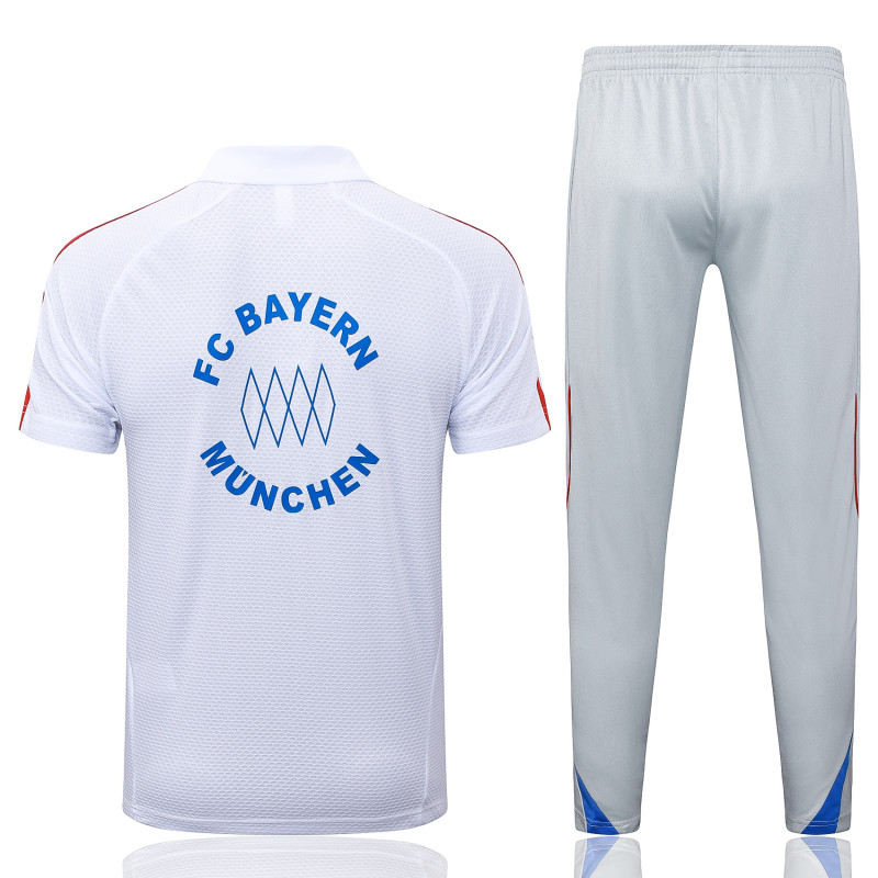 25-26 Bayern White Polo Tracksuit