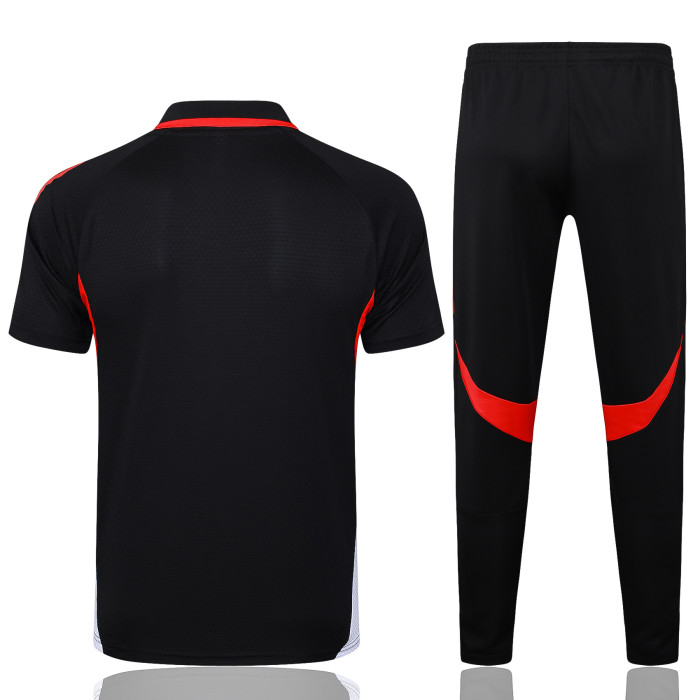 25-26 Bayern Black Polo Tracksuit