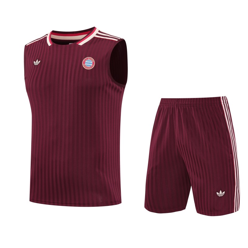 25-26 Bayern Burgundy Tank top and shorts suit