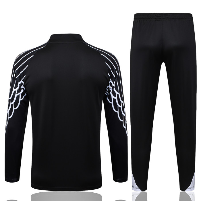 25-26 PSG Black Kids Half Pull Tracksuit (童装)(半拉链)