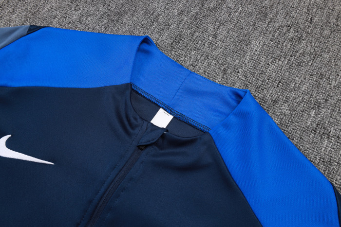 25-26 PSG Royal Blue Half Pull Tracksuit (半拉链)（肩部彩兰）
