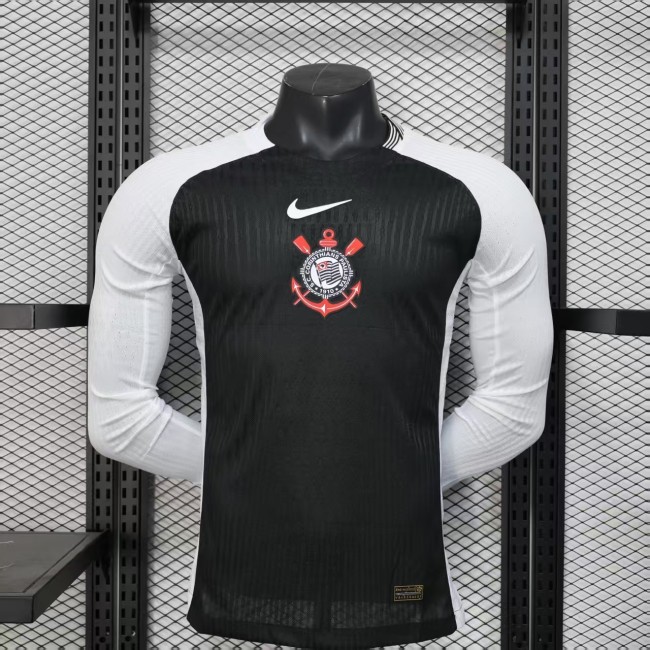 25-26 Corinthians Away Long Sleeves Player Version Soccer Jersey