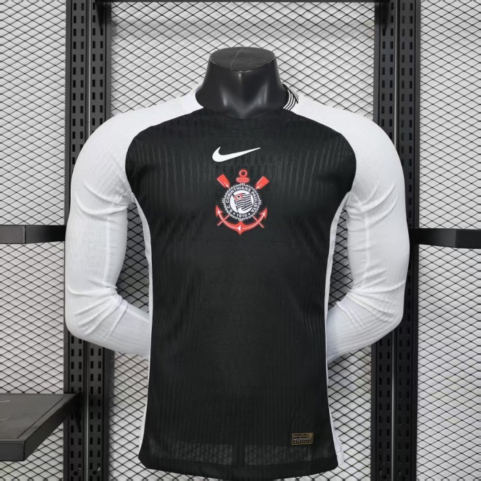 25-26 Corinthians Away Long Sleeves Player Version Soccer Jersey