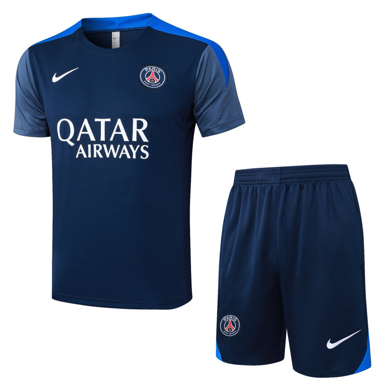 25-26 PSG Royal Blue Training Short Suit（肩部彩兰）