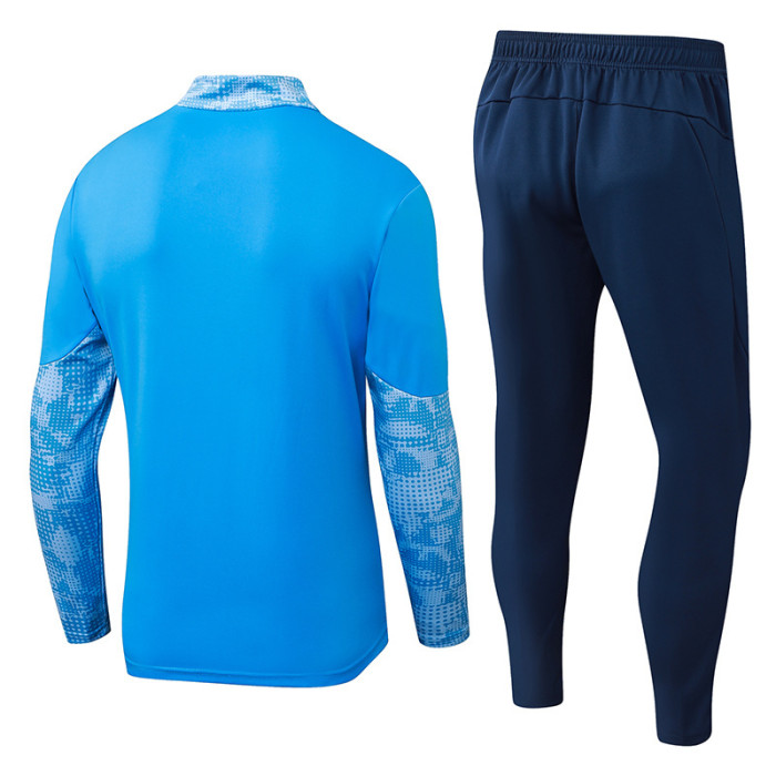 25-26 Man City Blue Half Pull Tracksuit (半拉链)