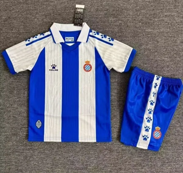 25-26 RCD Espanyol Home Kids Soccer Jersey