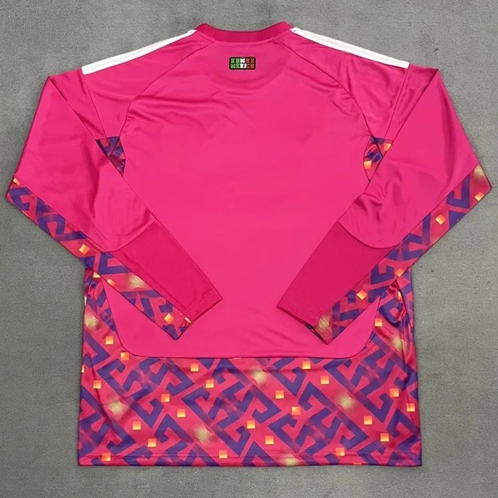 25-26 Mexico Pink Goalkeeper Long Sleeves Soccer Jersey